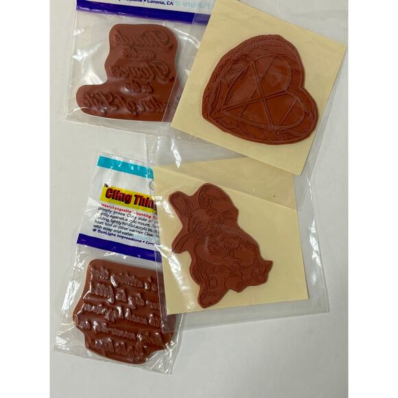 4 Cling Mount Stamps Friendship Card Making Bunny " NEW Scrapbooking Stamping - Picture 7 of 7